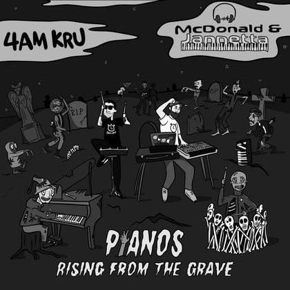 Pianos Rising From The Grave album by 4am Kru - Drum and Bass Cover Art