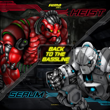 Back to the Bassline EP album by Zero G, Serum & Heist - Drum and Bass Cover Art