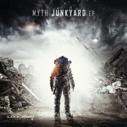 Junkyard album by Myth, Cybin & Kontrast - Drum and Bass Cover Art