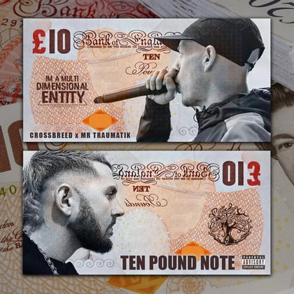 Ten Pound Note album by Mr Traumatik & CrossBreed - Drum and Bass Cover Art