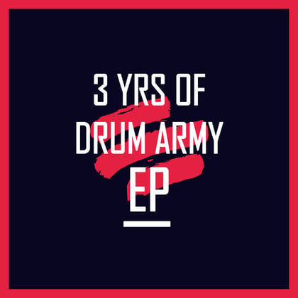 3 YRS of DRUM ARMY album by Simstah - Drum and Bass Cover Art
