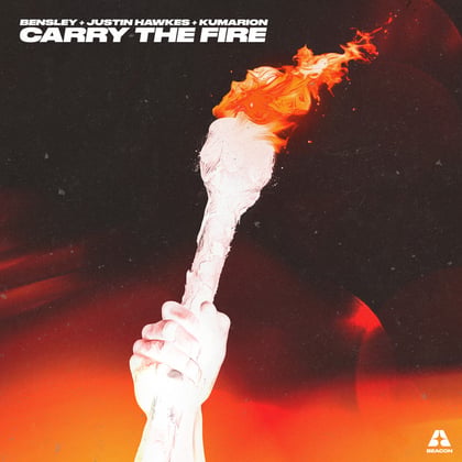 Carry The Fire album by Justin Hawkes & Bensley - Drum and Bass Cover Art