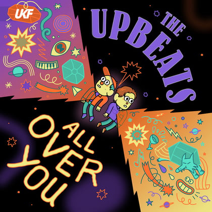 All Over You album by The Upbeats - Drum and Bass Cover Art