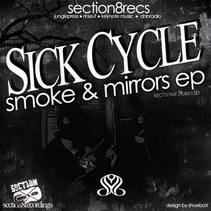 Smoke & Mirrors EP album by Sick Cycle - Drum and Bass Cover Art
