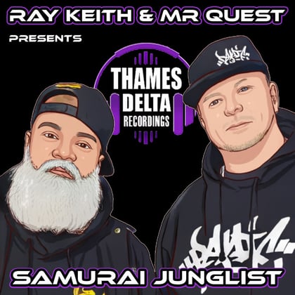 Ray Keith & Mr Quest Presents Samurai Junglist album by Ray Keith - Drum and Bass Cover Art