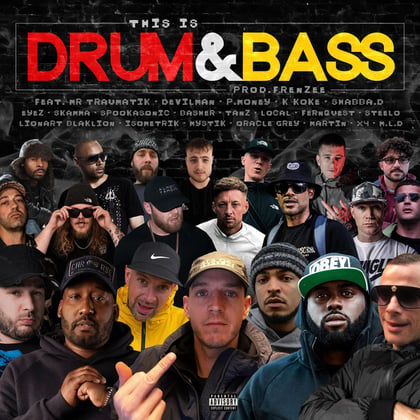 This is Drum & Bass album by Mr Traumatik & Frenzee - Drum and Bass Cover Art