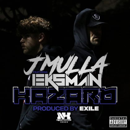 Hazard album by Eksman, Exile & JMullaUK - Drum and Bass Cover Art