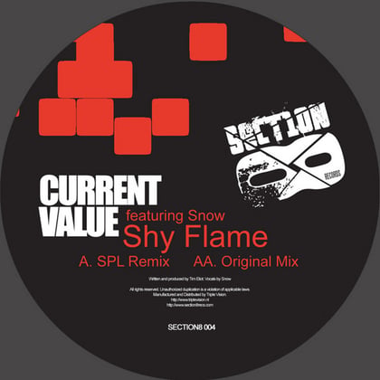 Shy Flame album by Current Value, Snow & SPL - Drum and Bass Cover Art