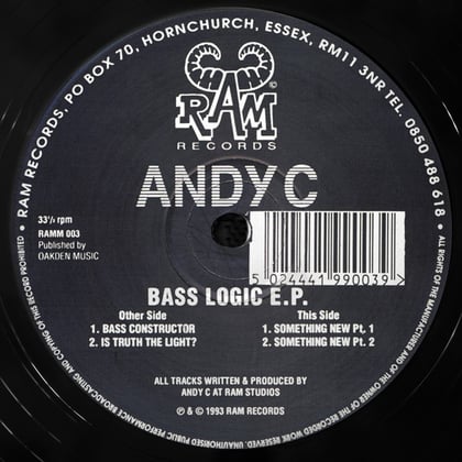 Bass Logic EP album by Andy C - Drum and Bass Cover Art