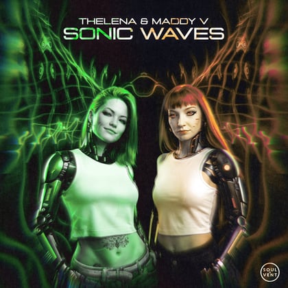 Sonic Waves album by TheLena & Maddy V - Drum and Bass Cover Art