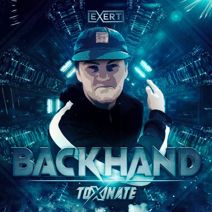 Backhand album by Toxinate - Drum and Bass Cover Art