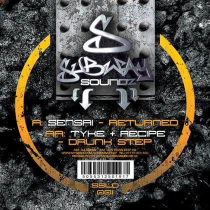 Returned / Drunk step album by Sensai, Tyke & Recipe. - Drum and Bass Cover Art