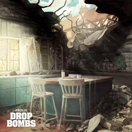 Drop Bombs album by DC Breaks & Prolix - Drum and Bass Cover Art