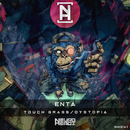 Touch Grass / Dystopia album by enta - Drum and Bass Cover Art