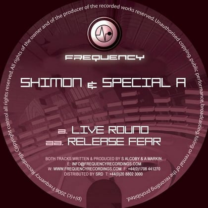 Live Round / Release Fear album by Shimon - Drum and Bass Cover Art