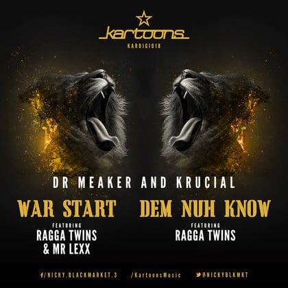 War Start album by Dr Meaker, Krucial & Ragga Twins - Drum and Bass Cover Art