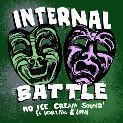 Internal Battle album by Jman, No Ice Cream Sound & Indra MC - Drum and Bass Cover Art