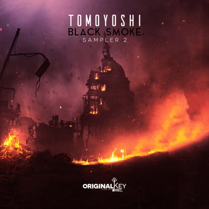 Black Smoke Sampler 2 album by Trauma DBC & Tomoyoshi - Drum and Bass Cover Art