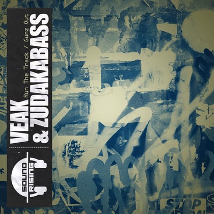 Run the Track / Gunz Out album by Salaryman, Veak & Zudakabass - Drum and Bass Cover Art