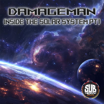 Inside the solar system pt1 album by Damageman - Drum and Bass Cover Art