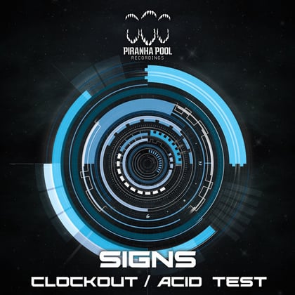 Clockout / Acid Test album by Signs - Drum and Bass Cover Art