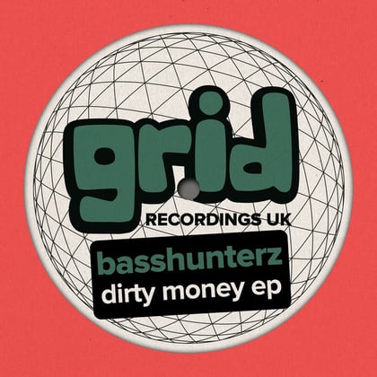 Dirty Money EP album by BASSHUNTERZ - Drum and Bass Cover Art