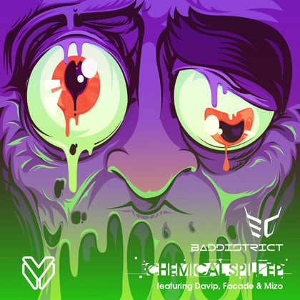 Chemical Spill EP album by Bad District - Drum and Bass Cover Art