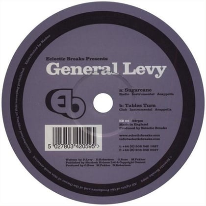 Sugarcane album by General Levy - Drum and Bass Cover Art
