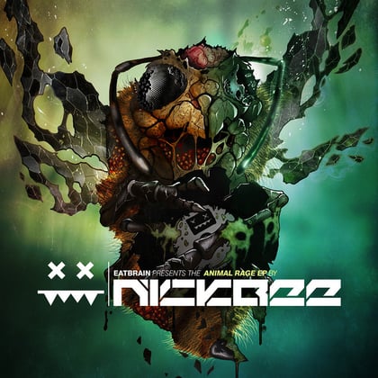Animal Rage EP album by Nick Bee - Drum and Bass Cover Art