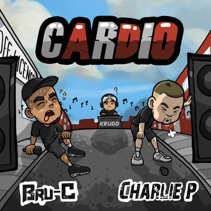 Cardio album by Bru-C - Drum and Bass Cover Art