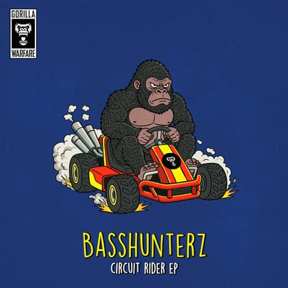 Circuit Rider EP album by BASSHUNTERZ - Drum and Bass Cover Art