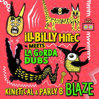 Blaze (Refix) album by Parly B, Illbilly Hitec, Kinetical & La Gorda Dubs - Drum and Bass Cover Art