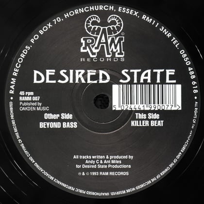 Beyond Bass / Killer Beat album by Desired State - Drum and Bass Cover Art