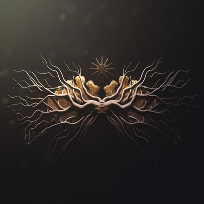 Axons / Primitivo album by D3Z & INK - Drum and Bass Cover Art