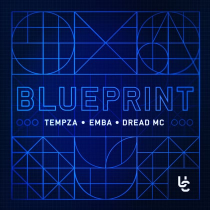 Blueprint album by Tempza, Emba & Dread MC - Drum and Bass Cover Art