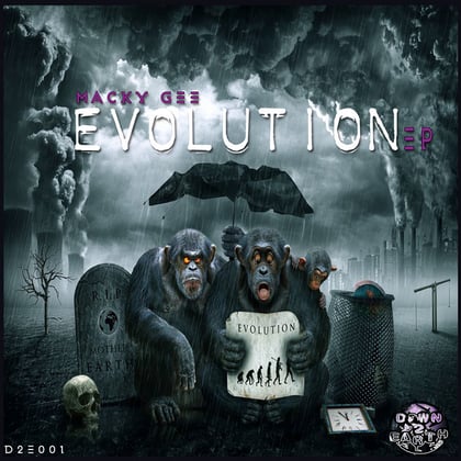 Evolution album by Macky Gee - Drum and Bass Cover Art