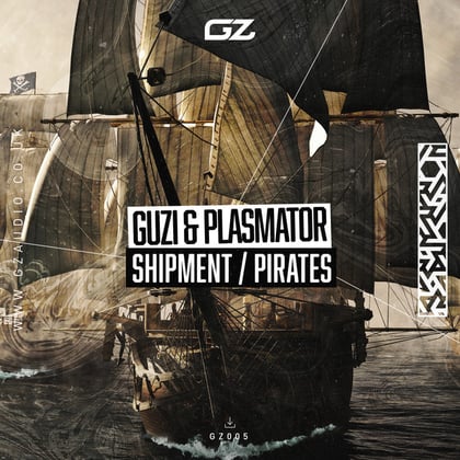 Shipment / Pirates album by Guzi & Plasmator - Drum and Bass Cover Art
