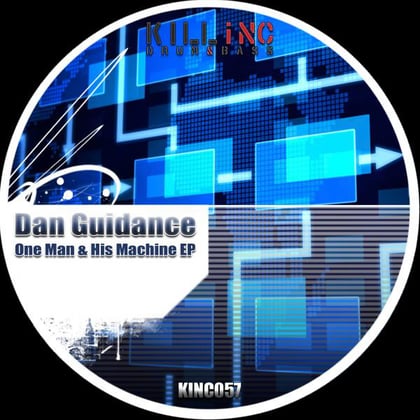 One Man & His Machine EP album by Marvel Cinema & Dan Guidance - Drum and Bass Cover Art