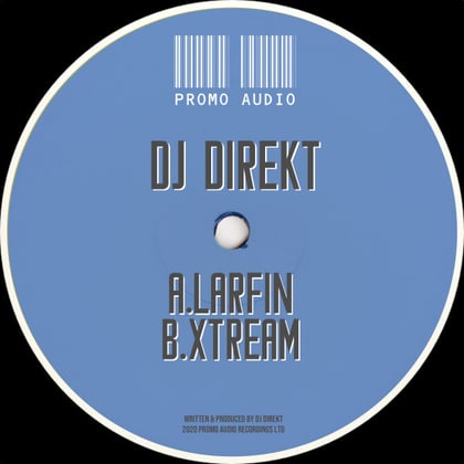 Larfin / Xtream album by DJ Direkt - Drum and Bass Cover Art