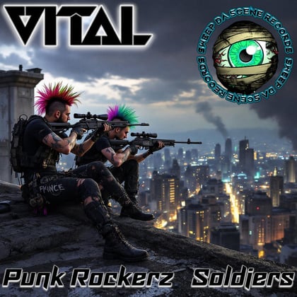 Punk Rockerz / Soldiers album by Vital - Drum and Bass Cover Art