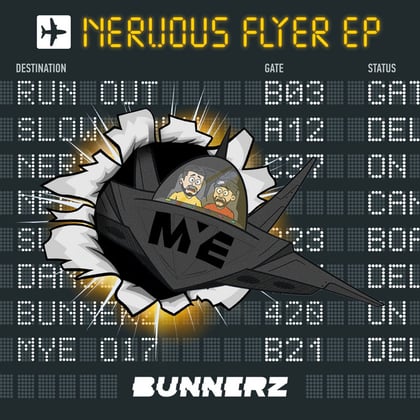 Nervous Flyer EP album by Bunnerz - Drum and Bass Cover Art