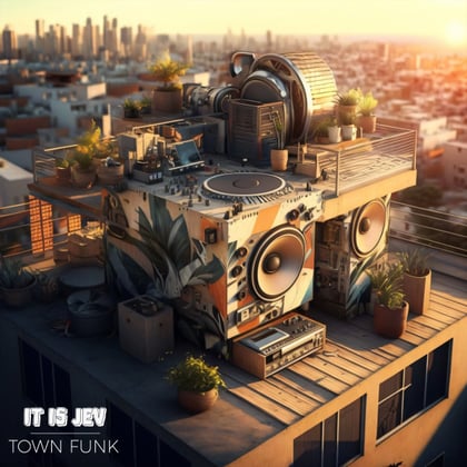 Town Funk album by it is Jev - Drum and Bass Cover Art