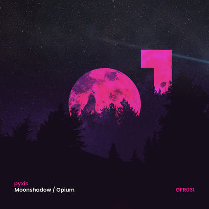 Moonshadow / Opium album by pyxis - Drum and Bass Cover Art