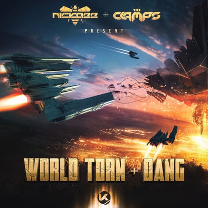World Torn / Dang album by NickBee & The Clamps - Drum and Bass Cover Art