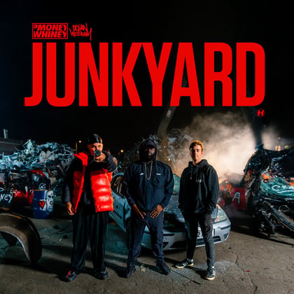 Junkyard album by P Money, Whiney & Ocean Wisdom - Drum and Bass Cover Art