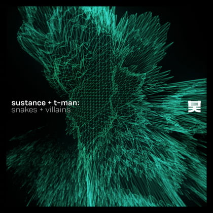 Snakes & Villains album by Sustance & T-Man - Drum and Bass Cover Art