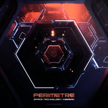 Space Technology, Inbreak album by Perimetre - Drum and Bass Cover Art