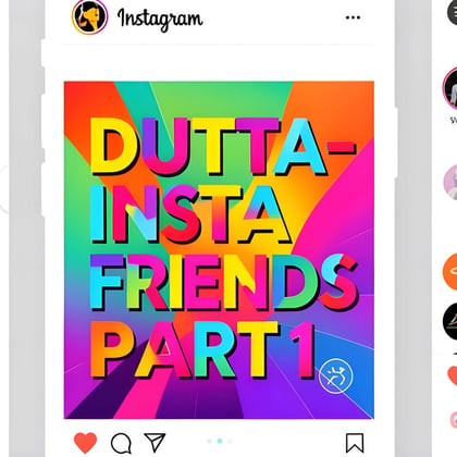 Insta Friends Part 1 album by Dutta - Drum and Bass Cover Art