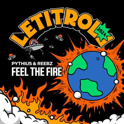 Feel The Fire album by Pythius - Drum and Bass Cover Art
