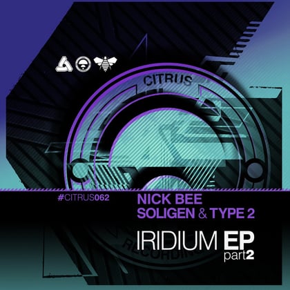 Iridium EP Part 2 album by Nick Bee, Soligen, MC Fava & Type2 - Drum and Bass Cover Art